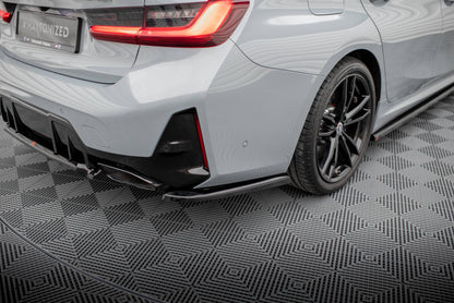 Maxton Heck Ansatz Flaps Diffusor für BMW M340i G20 / G21 Facelift schwarz Hochglanz