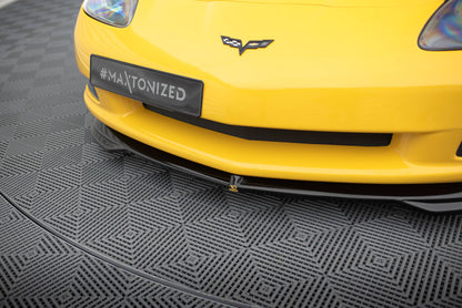 Maxton Front Ansatz für Chevrolet Corvette C6 schwarz Hochglanz