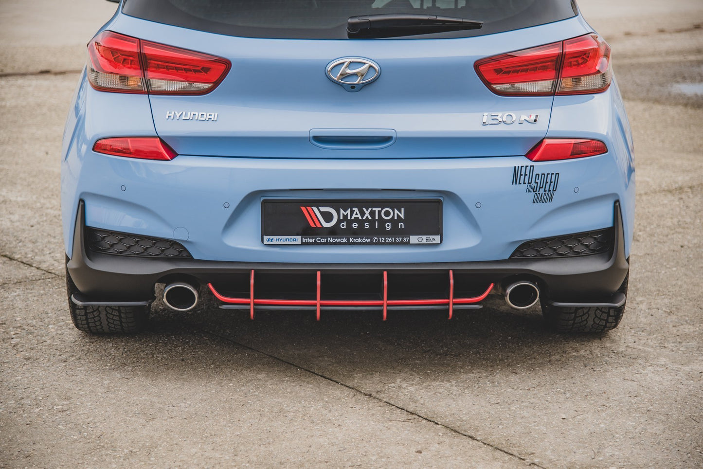 Maxton Robuste Racing Heckschürze V.2 für Hyundai I30 N Mk3 Hatchback