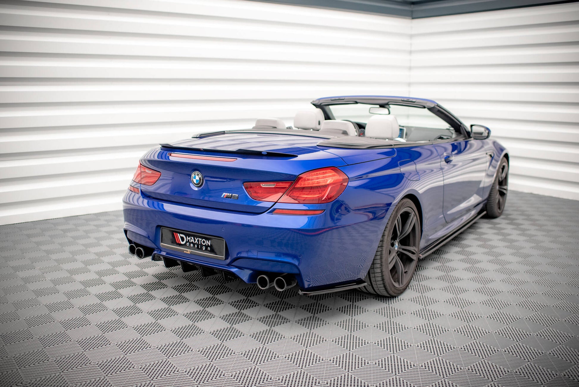 Maxton Spoiler CAP für BMW M6 / 6 M-Paket Cabriolet F12 schwarz Hochglanz
