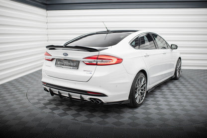 Maxton Hintere Seiten Flaps für Ford Mondeo Sport Mk5 Facelift / Fusion Sport Mk2 Facelift schwarz Hochglanz