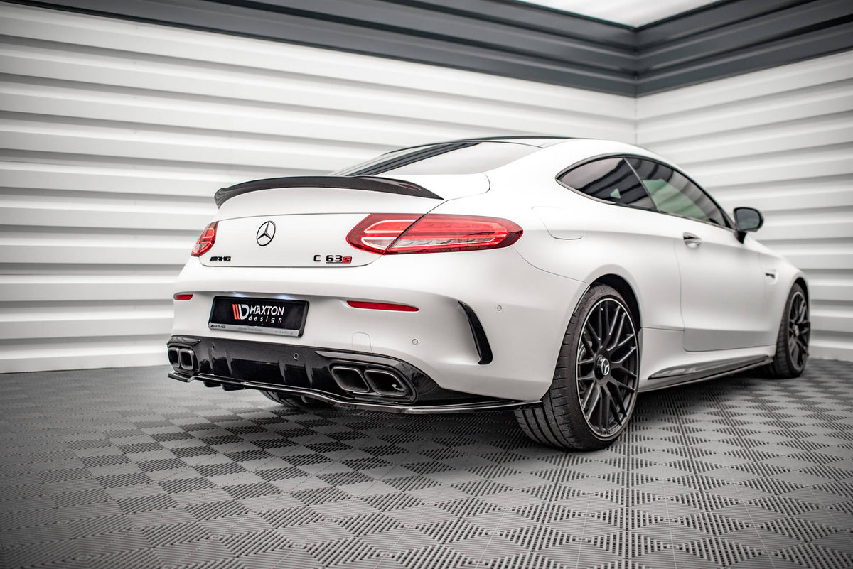 Maxton Mittlerer Diffusor Heck Ansatz DTM Look für Mercedes-AMG C 63 AMG Coupe AMG Aero Pack C205 Facelift Carbon Look