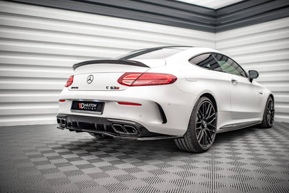 Maxton Mittlerer Diffusor Heck Ansatz DTM Look für Mercedes-AMG C 63 AMG Coupe AMG Aero Pack C205 Facelift Carbon Look