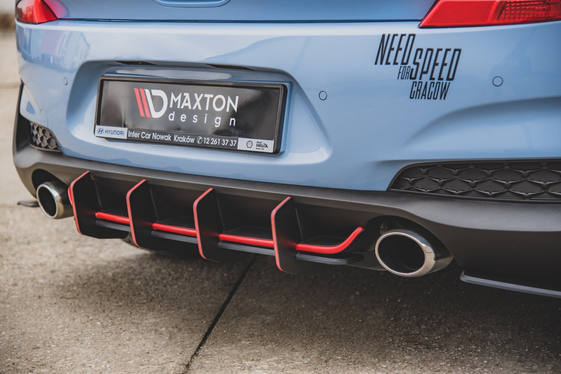 Maxton Robuste Racing Heckschürze V.2 für Hyundai I30 N Mk3 Hatchback