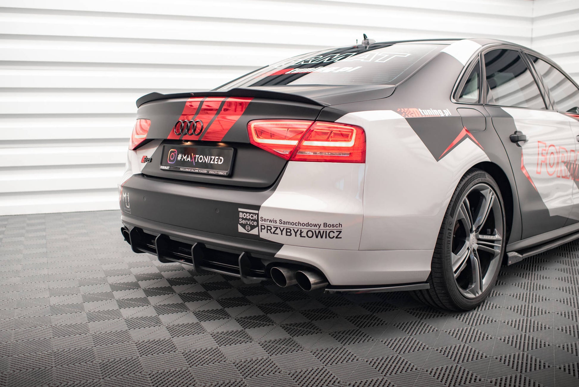 Maxton Street Pro Heckschürze für Audi S8 D4