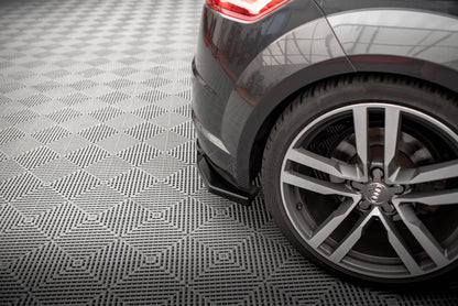 Maxton Heck Ansatz Flaps Diffusor V.1 für Audi TT S-Line 8S schwarz Hochglanz