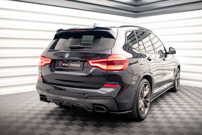 Maxton Mittlerer Diffusor Heck Ansatz DTM Look für BMW X3 M40i / M40d G01 schwarz Hochglanz