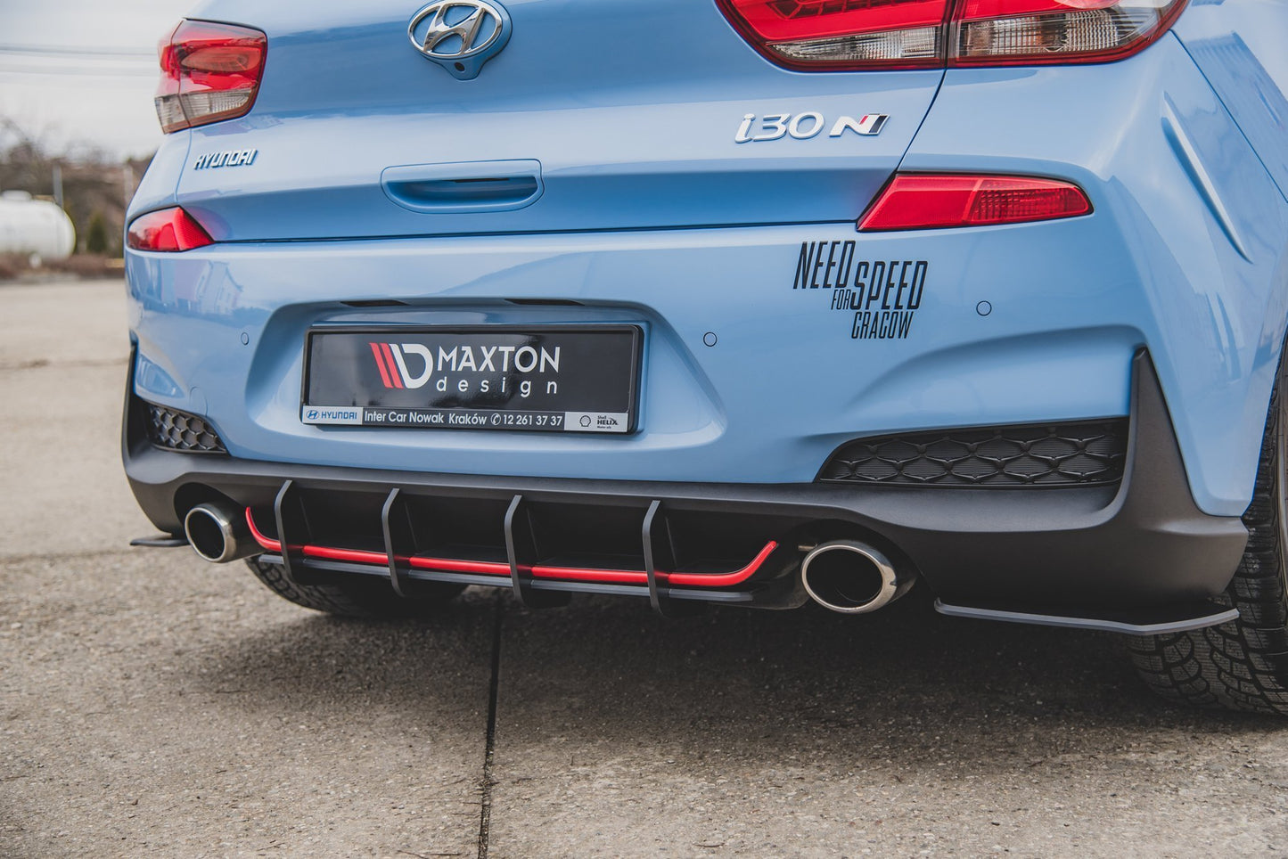 Maxton Robuste Racing Heckschürze V.1 für Hyundai I30 N Mk3 Hatchback