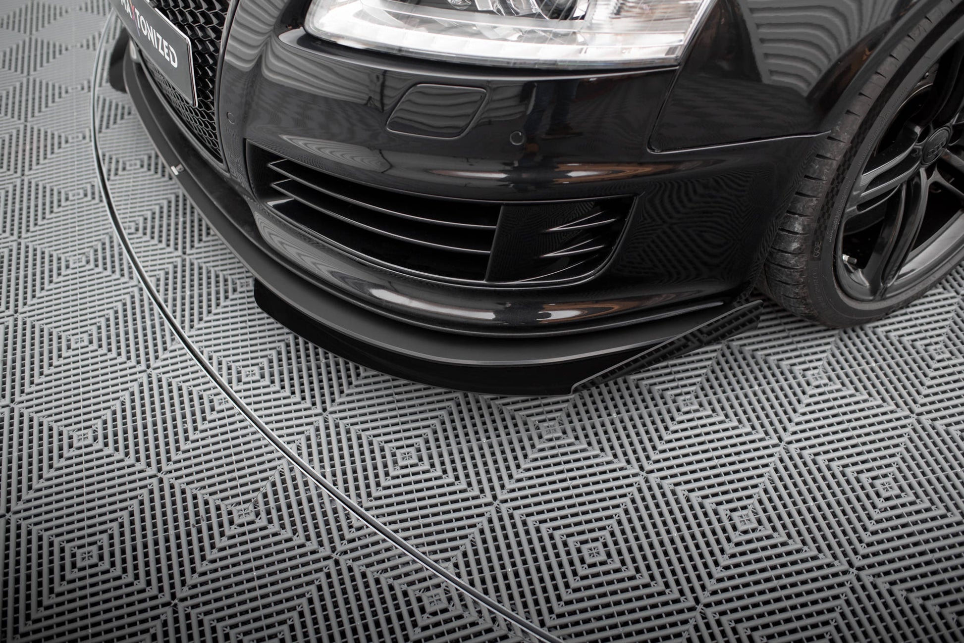 Maxton Front Flaps Audi RS6 Avant C6 schwarz Hochglanz