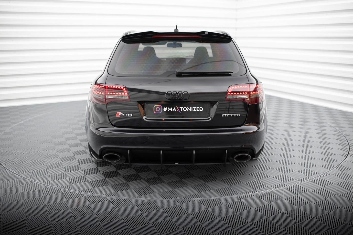 Maxton Street Pro Heck Ansatz Flaps Diffusor für Audi RS6 Avant C6