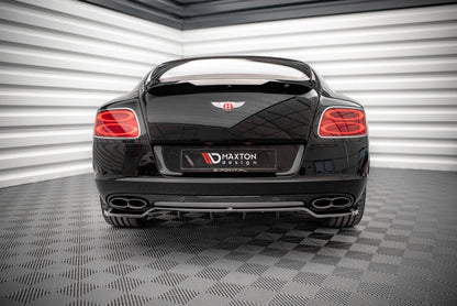 Maxton Mittlerer Diffusor Heck Ansatz DTM Look für Bentley Continental GT V8 S Mk2 schwarz Hochglanz