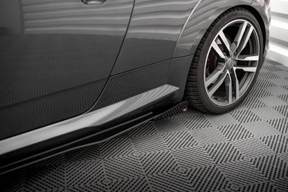 Maxton Street Pro Seitenschweller Ansatz für + Flaps Audi TT S / S-Line 8S schwarz Hochglanz
