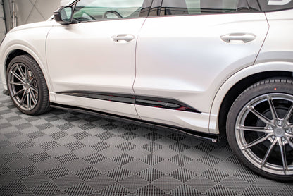 Maxton Seitenschweller Ansatz für Audi Q4 e-tron Sportback Mk1 schwarz Hochglanz