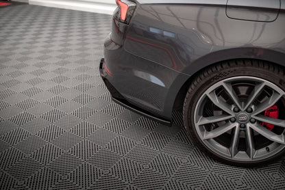 Maxton Heck Ansatz Flaps Diffusor für Audi S5 Coupe / Sportback F5 schwarz Hochglanz
