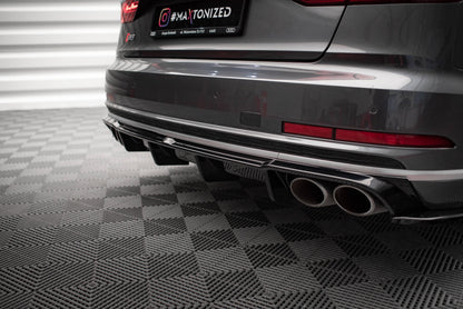 Maxton Diffusor Heck Ansatz für Audi S8 D5 schwarz Hochglanz