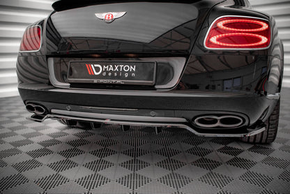 Maxton Mittlerer Diffusor Heck Ansatz DTM Look für Bentley Continental GT V8 S Mk2 schwarz Hochglanz