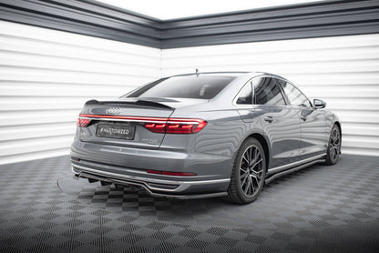 Maxton Mittlerer Diffusor Heck Ansatz DTM Look für Audi A8 D5 schwarz Hochglanz