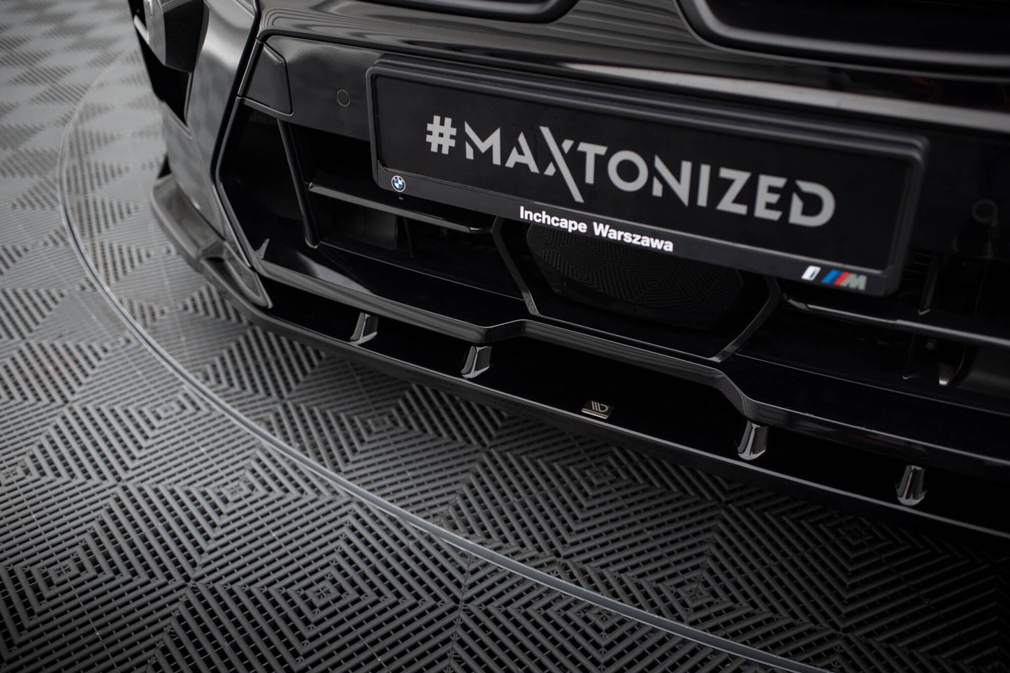 Maxton Front Ansatz V.2 für BMW X5 M F95 Facelift schwarz Hochglanz
