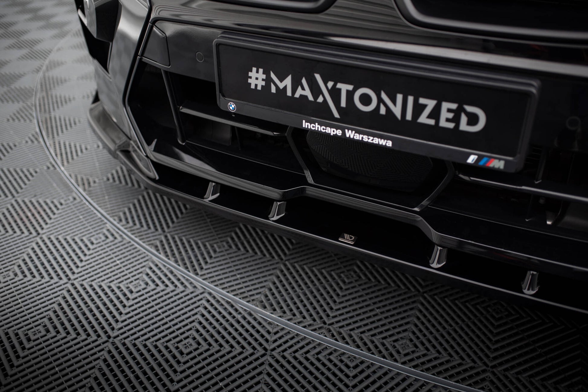 Maxton Front Ansatz V.2 für BMW X5 M F95 Facelift schwarz Hochglanz