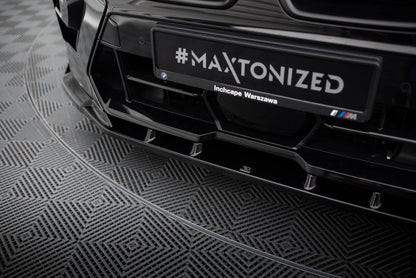 Maxton Front Ansatz V.2 für BMW X5 M F95 Facelift schwarz Hochglanz