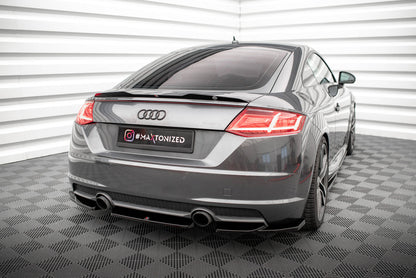 Maxton Mittlerer Diffusor Heck Ansatz für Audi TT S-Line 8S schwarz Hochglanz