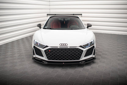 Maxton Front Ansatz V.3 für Audi R8 Mk2 Facelift schwarz Hochglanz
