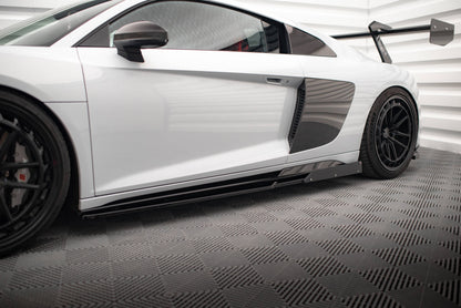 Maxton Seitenschweller Ansatz für V.2 für + Flaps Audi R8 Mk2 Facelift