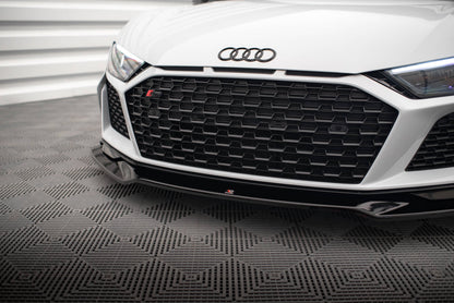 Maxton Front Ansatz V.3 für Audi R8 Mk2 Facelift schwarz Hochglanz