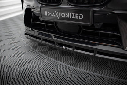 Maxton Front Ansatz für BMW X7 M-Paket G07 Facelift schwarz Hochglanz