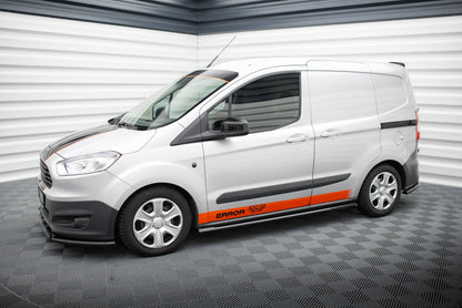 Maxton Seitenschweller Ansatz für Ford Transit Courier Mk1 schwarz Hochglanz