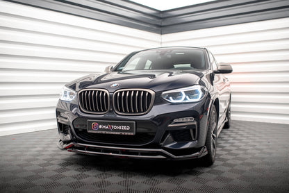 Maxton Front Ansatz V.2 für BMW X4 M-Paket G02 schwarz Hochglanz