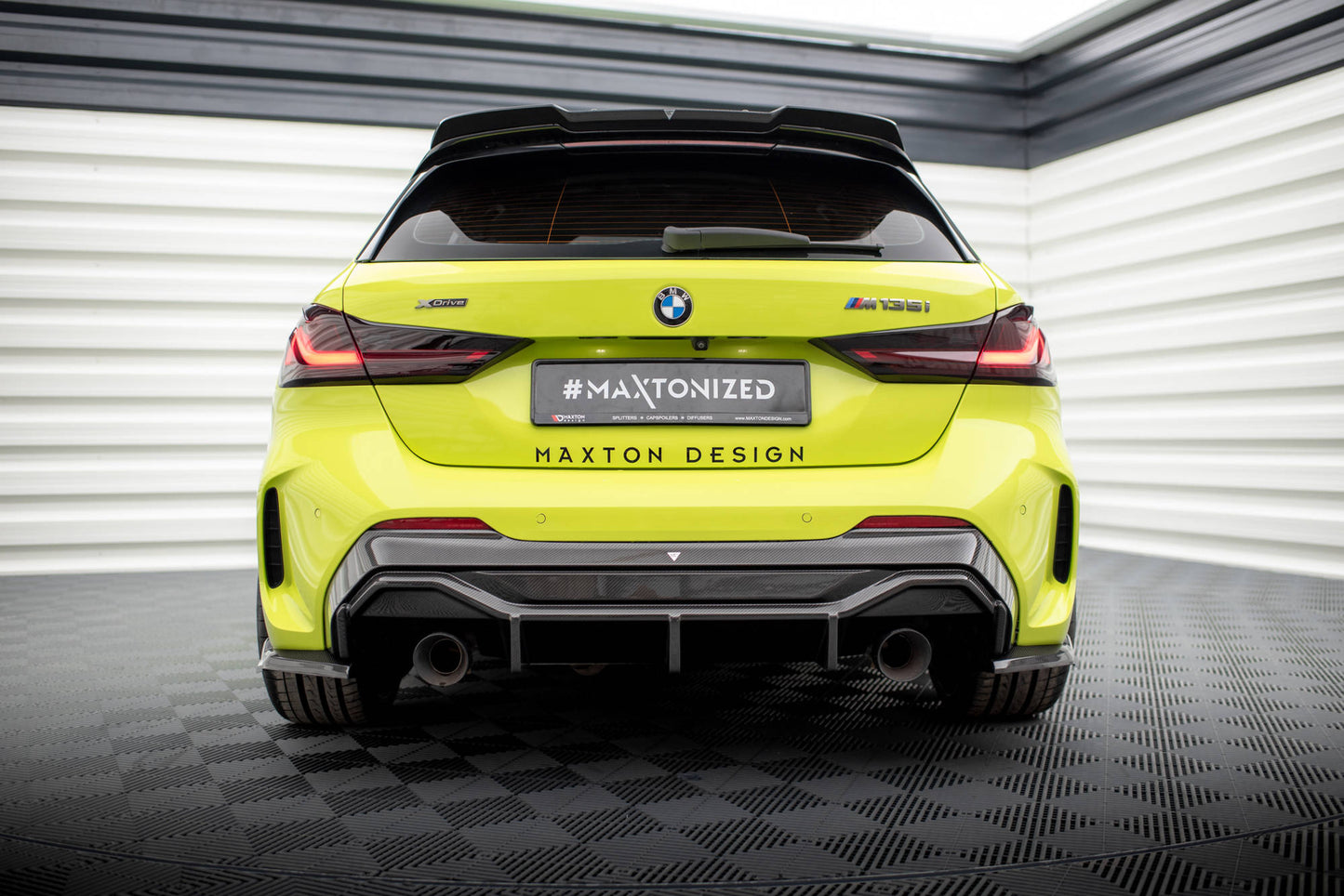 Maxton Carbon Fiber Diffusor Heck Ansatz V.2 für BMW 1er F40 M-Paket/ M135i