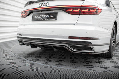 Maxton Mittlerer Diffusor Heck Ansatz DTM Look für Audi A8 S-Line D5 schwarz Hochglanz