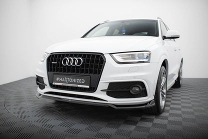 Maxton Front Ansatz V.2 für Audi Q3 S-line 8U schwarz Hochglanz