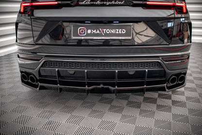 Maxton Mittlerer Diffusor Heck Ansatz DTM Look für Lamborghini Urus Mk1 schwarz Hochglanz