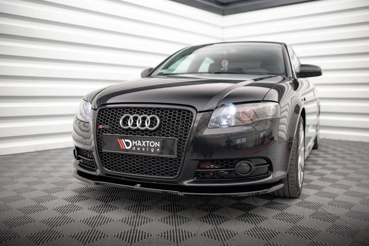 Maxton Front Ansatz für Audi A4 S-Line B7 schwarz Hochglanz