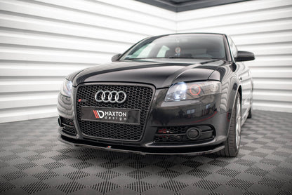Maxton Front Ansatz für Audi A4 S-Line B7 schwarz Hochglanz