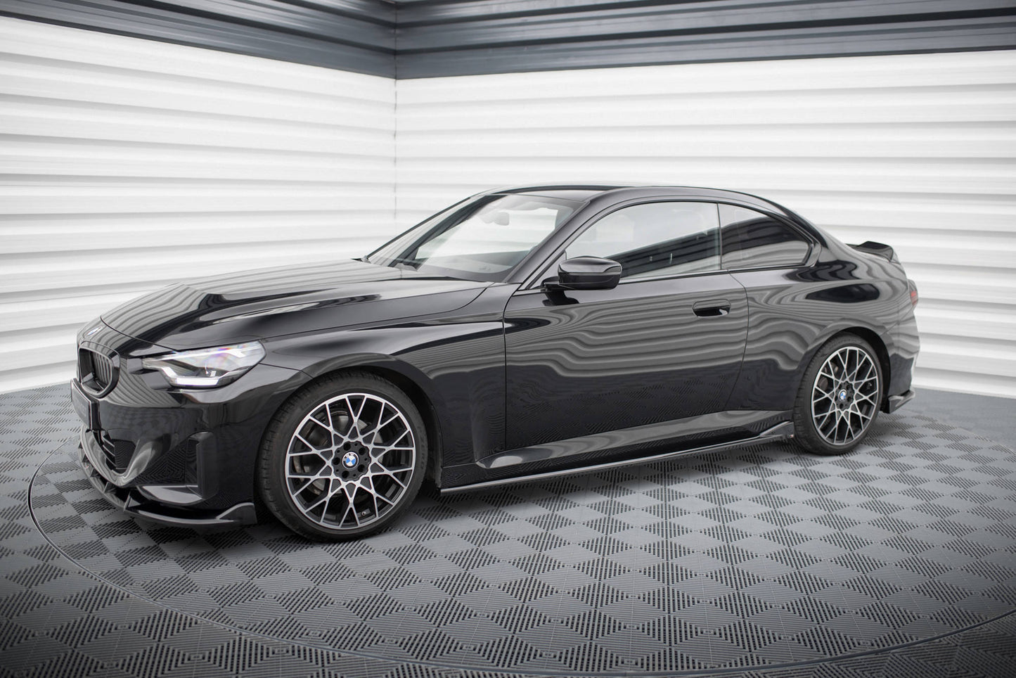 Maxton Seitenschweller Ansatz für V.2 für BMW 2 Coupe G42 schwarz Hochglanz