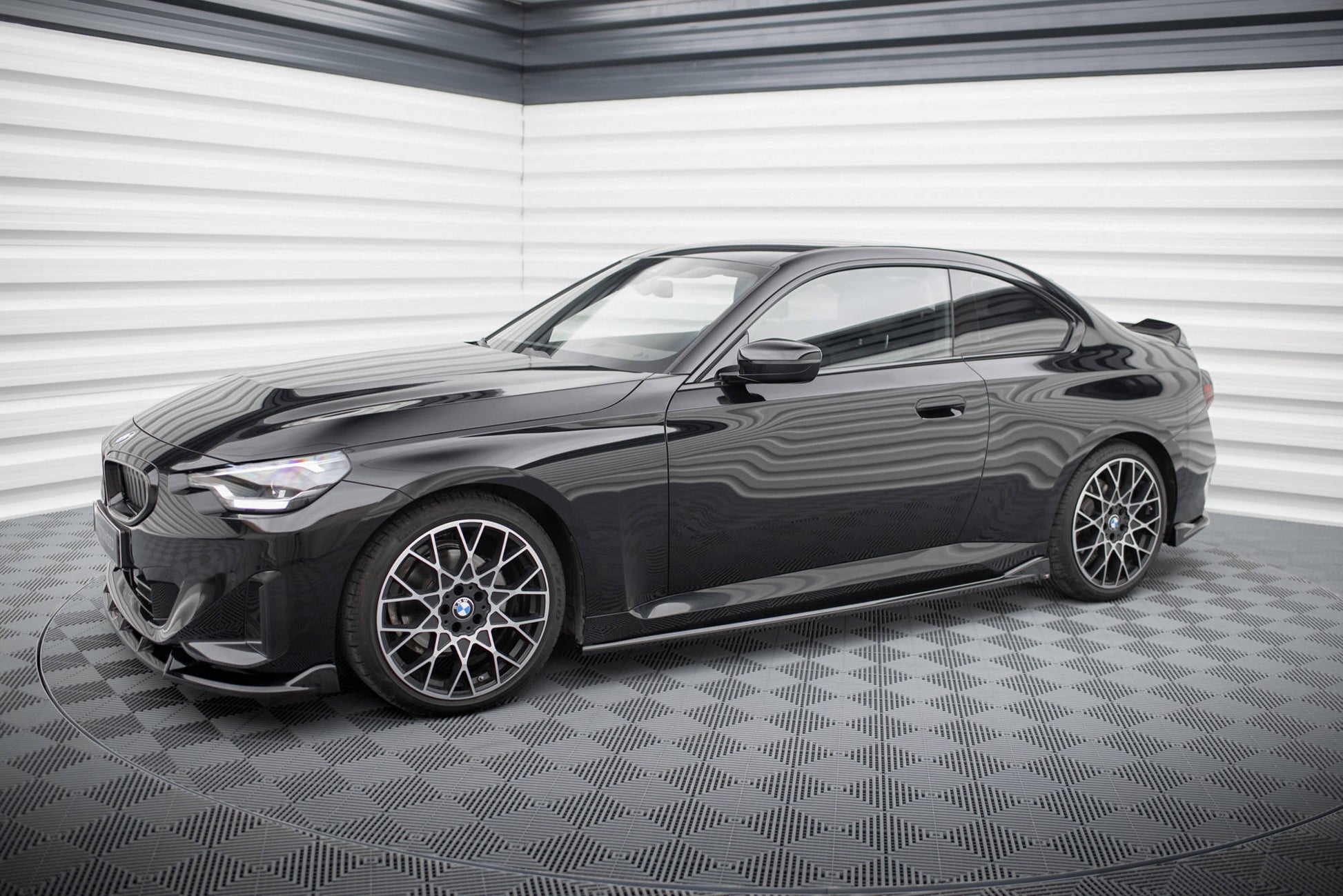 Maxton Seitenschweller Ansatz für V.2 für BMW 2 Coupe G42 schwarz Hochglanz