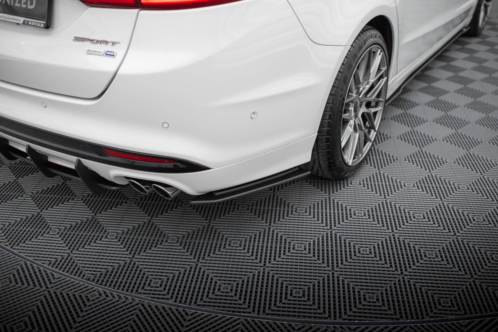 Maxton Street Pro Heck Ansatz Flaps Diffusor für Ford Mondeo Sport Mk5 Facelift / Fusion Sport Mk2 Facelift