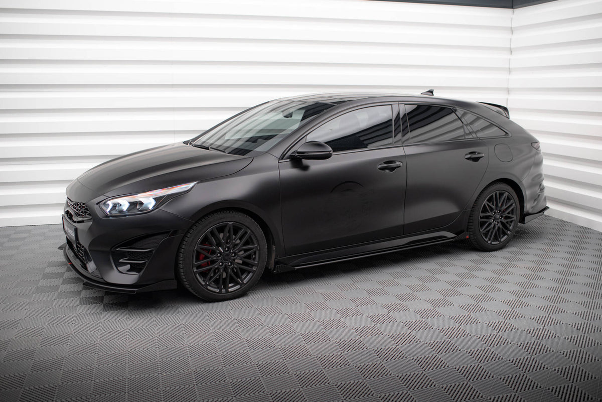 Maxton Street Pro Seitenschweller Ansatz für + Flaps Kia Proceed GT Mk1 Facelift / Ceed GT Mk3 Facelift  schwarz Hochglanz
