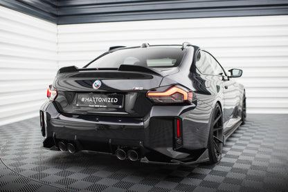 Maxton Heck Ansatz Flaps Diffusor V.2 für BMW M2 G87 schwarz Hochglanz