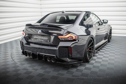 Maxton Heck Ansatz Flaps Diffusor V.3 für BMW M2 G87 schwarz Hochglanz