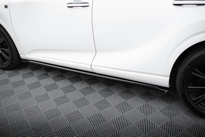 Maxton Seitenschweller Ansatz für Lexus RX F-Sport Mk5 schwarz Hochglanz