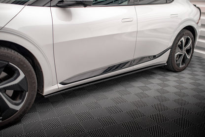 Maxton Seitenschweller Ansatz für Kia EV6 GT-Line Mk1 schwarz Hochglanz