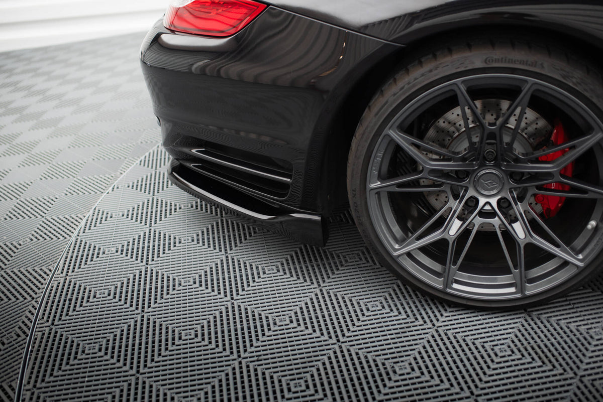 Maxton Mittlerer Diffusor Heck Ansatz DTM Look für Porsche 911 Turbo 997 schwarz Hochglanz
