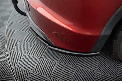 Maxton Heck Ansatz Flaps Diffusor für Honda Civic Hatchback Mk9 schwarz Hochglanz