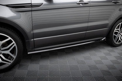 Maxton Seitenschweller Ansatz für Land Rover Range Rover Evoque HSE Dynamic Mk1 Facelift schwarz Hochglanz