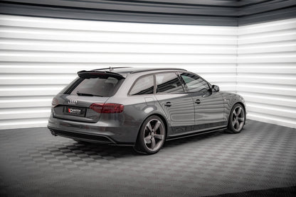 Maxton Spoiler CAP für Audi A4 S-Line / S4 Avant B8 Facelift schwarz Hochglanz