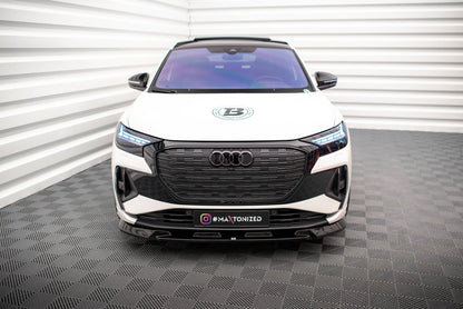 Maxton Front Ansatz V.1 für Audi Q4 e-tron Sportback Mk1 schwarz Hochglanz